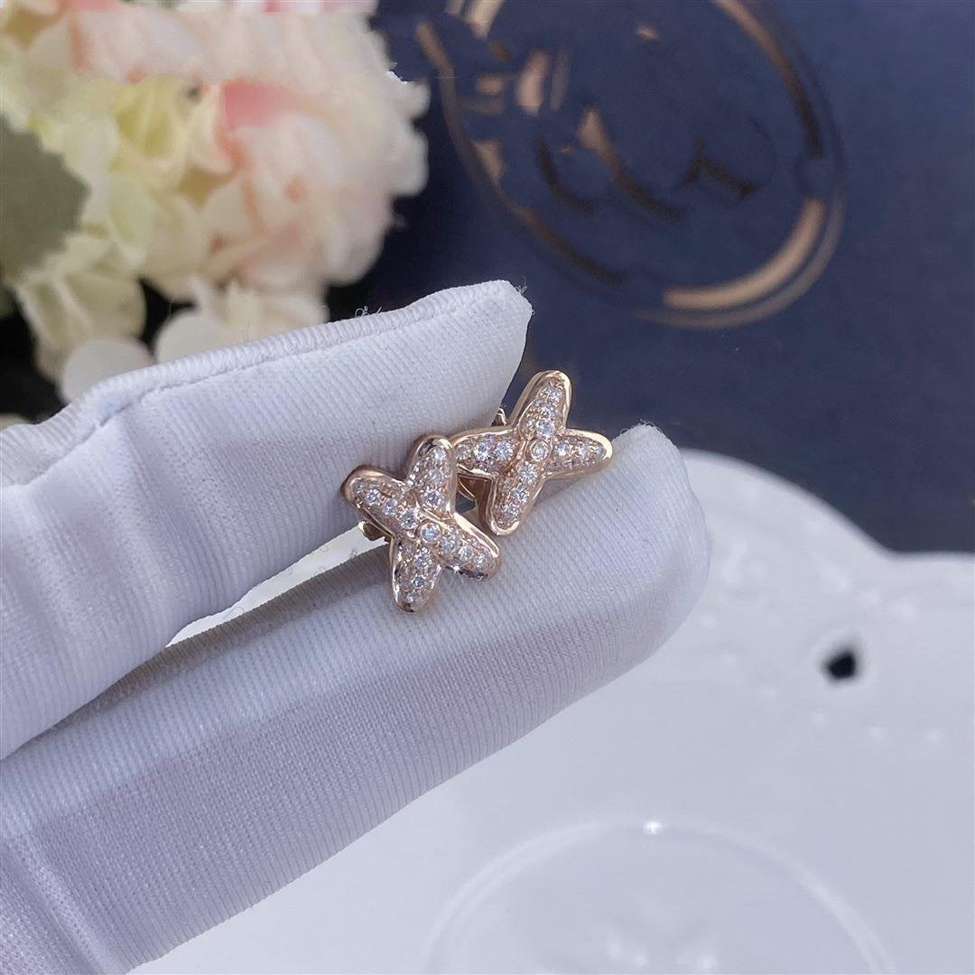 [Max Jewelry ]JEUX DE PINK GOLD DIAMOND EARRINGS