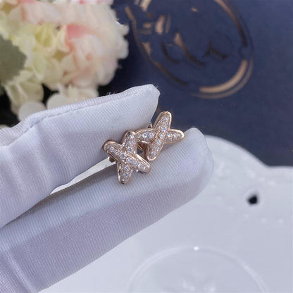 [Max Jewelry ]JEUX DE PINK GOLD DIAMOND EARRINGS