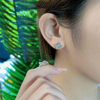 [Max Jewelry ]JEUX DE SILVER DIAMOND EARRINGS