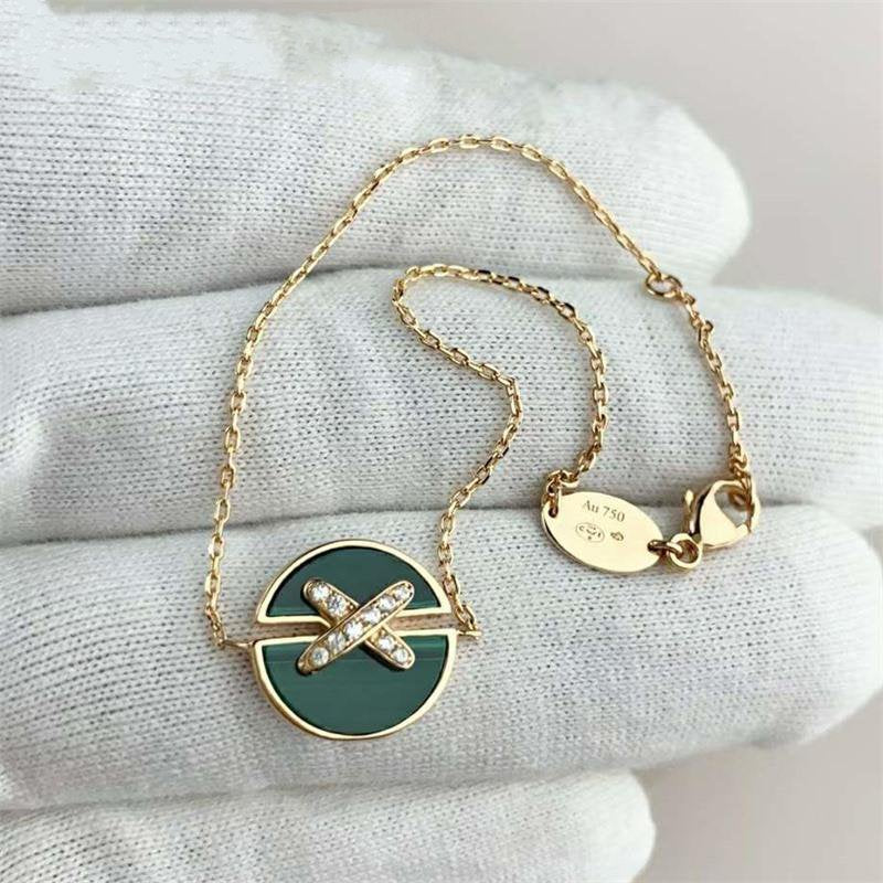 [Max Jewelry ]JEUX DE BRACELET MALACHITE PINK GOLD DIAMONDS