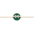 [Plus&Max]JEUX DE BRACELET MALACHITE PINK GOLD DIAMONDS