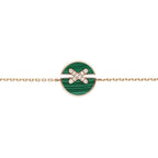 [Plus&Max]JEUX DE BRACELET MALACHITE PINK GOLD DIAMONDS