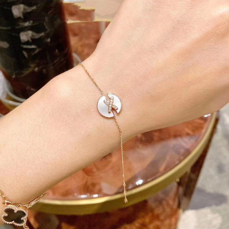 [Max Jewelry ]JEUX DE BRACELET MOP PINK GOLD DIAMONDS