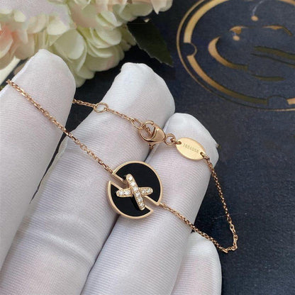 [Max Jewelry ]JEUX DE BRACELET ONYX PINK GOLD DIAMOND