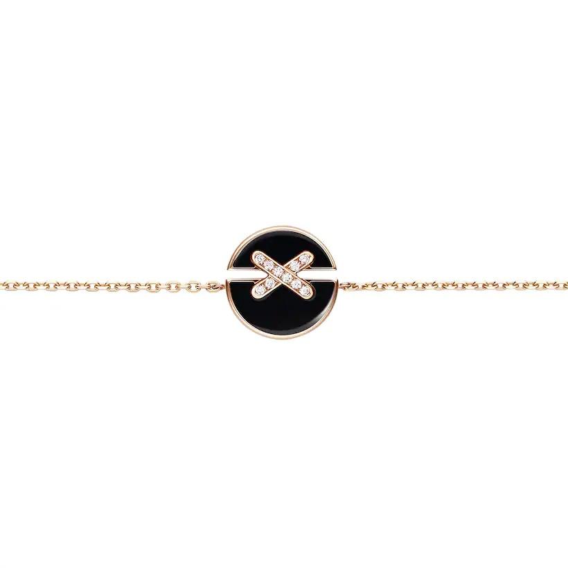 [Max Jewelry ]JEUX DE BRACELET ONYX PINK GOLD DIAMOND