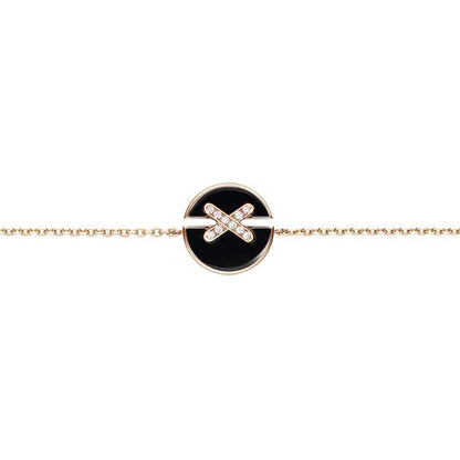 [Max Jewelry ]JEUX DE BRACELET ONYX PINK GOLD DIAMOND