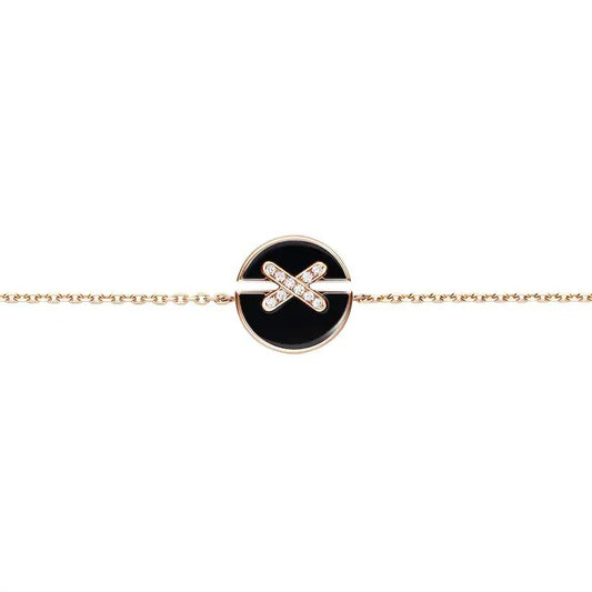 [Max Jewelry ]JEUX DE BRACELET ONYX PINK GOLD DIAMOND