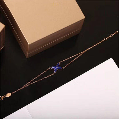 [Max Jewelry ]Hollow Design Four-Leaf Clover Flower Shape Bracelet