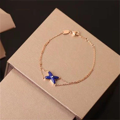 [Max Jewelry ]Hollow Design Four-Leaf Clover Flower Shape Bracelet