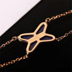 [Plus&Max]Hollow Design Four-Leaf Clover Flower Shape Bracelet