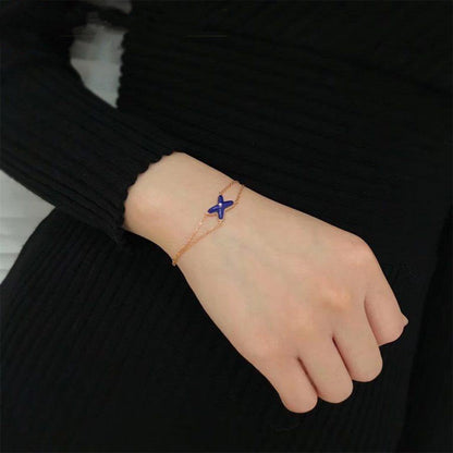 [Max Jewelry ]Hollow Design Four-Leaf Clover Flower Shape Bracelet