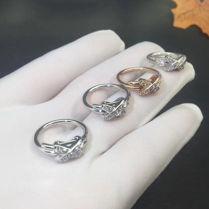 [Max Jewelry ]JEUX DE SILVER DIAMOND RING