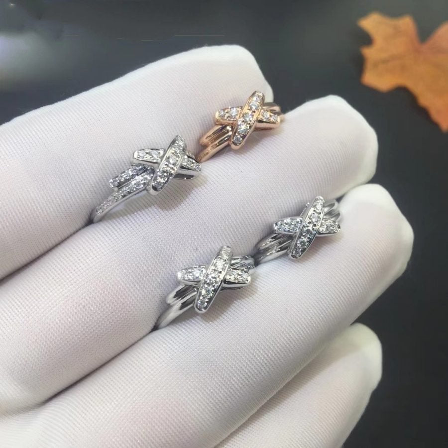 [Max Jewelry ]JEUX DE SILVER DIAMOND RING