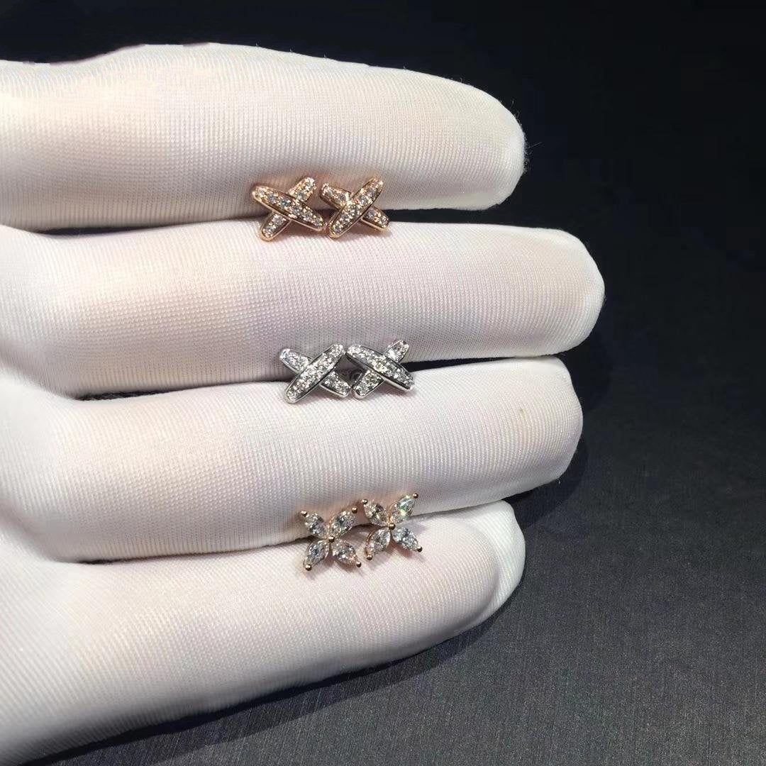 [Max Jewelry ]JEUX DE DIAMOND EARRINGS