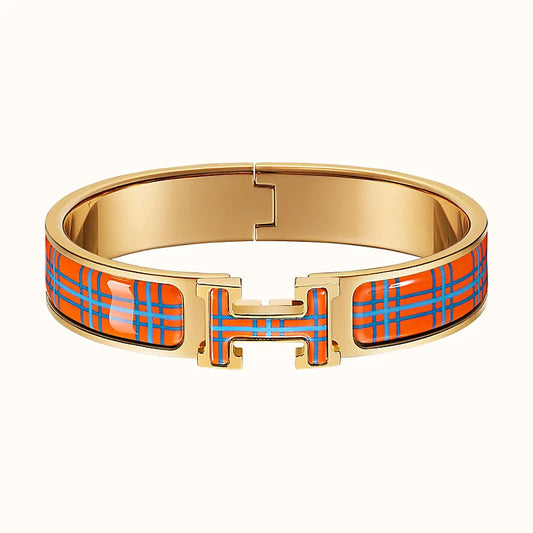 [Max Jewelry ]H TARTAN BRACELET 12MM
