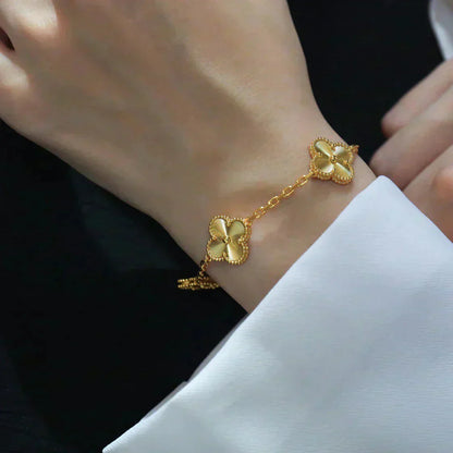 [Max Jewelry ] CLOVER 5 MOTIF LASER BRACELET COLLECTION