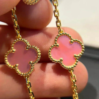 [Max Jewelry ] CLOVER 5 MOTIFS  PINK MOP BRACELET COLLECTION