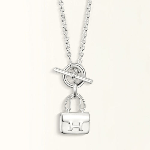 [Plus&Max]POP H PEDANT SILVER NECKLACE