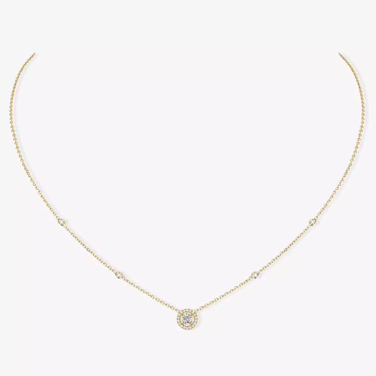 [Max Jewelry]Diamond Necklace 0,20ct Brilliant Shape Joy