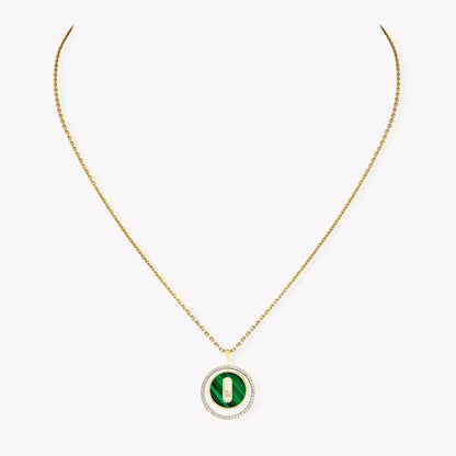 [Max Jewelry]Lucky Move Diamond Necklace in Rose Gold and White Mother-of-Pearl