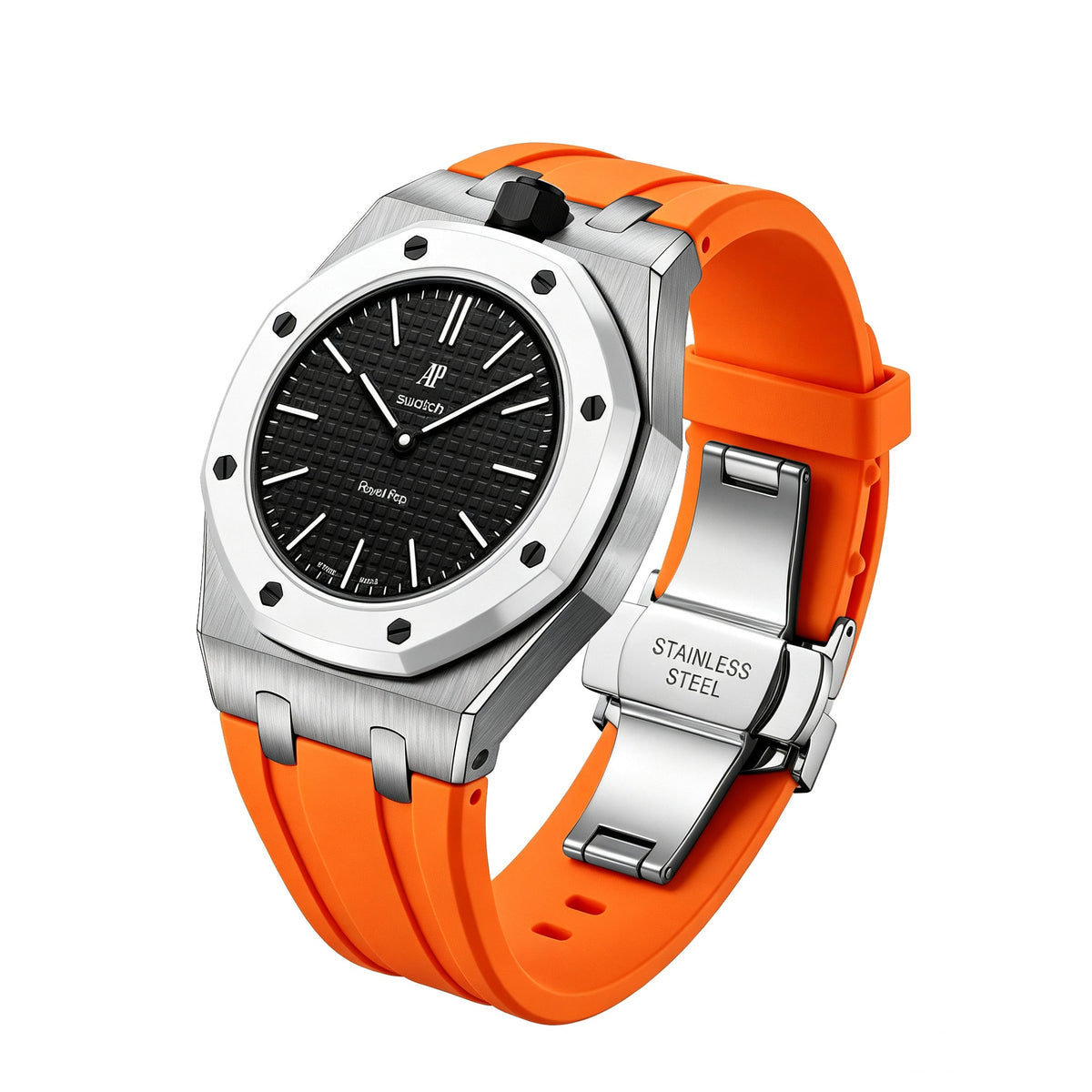 [Plus&Max]Royal Oak Pop Exclusive Steel Case & Silicone Strap With Cradle