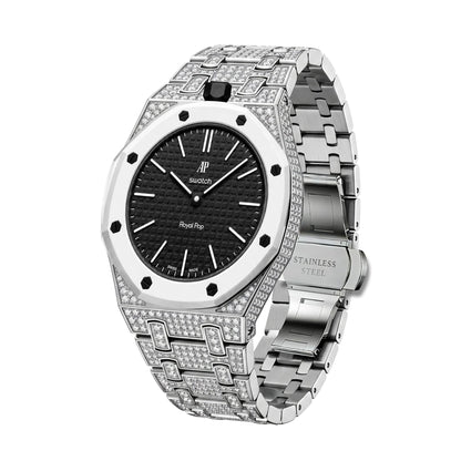 [Plus&Max]Royal Oak Pop Exclusive Bioceramic Case & Bioceramic Strap Full Diamond
