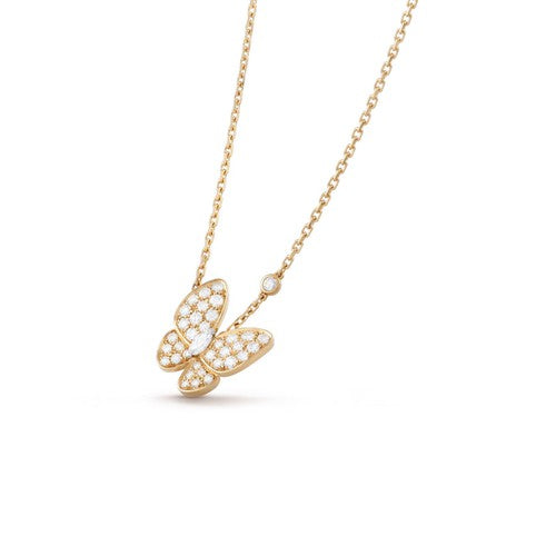 [Max Jewelry ]BUTTERFLY DIAMOND NECKLACE