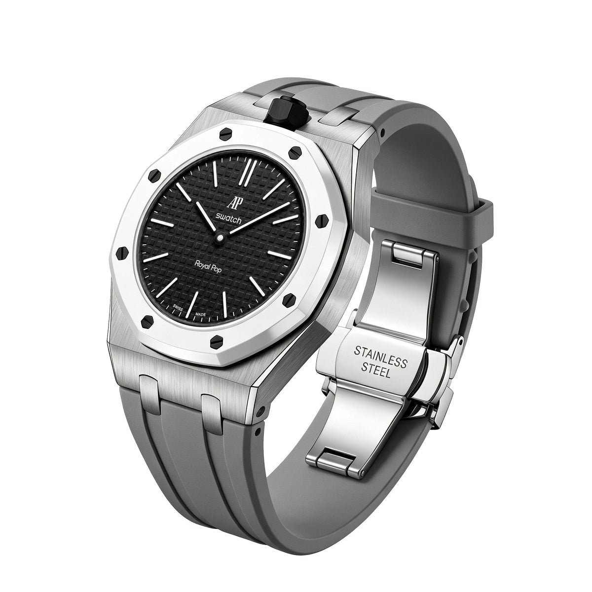 [Plus&Max]Royal Oak Pop Exclusive Steel Case & Silicone Strap With Cradle
