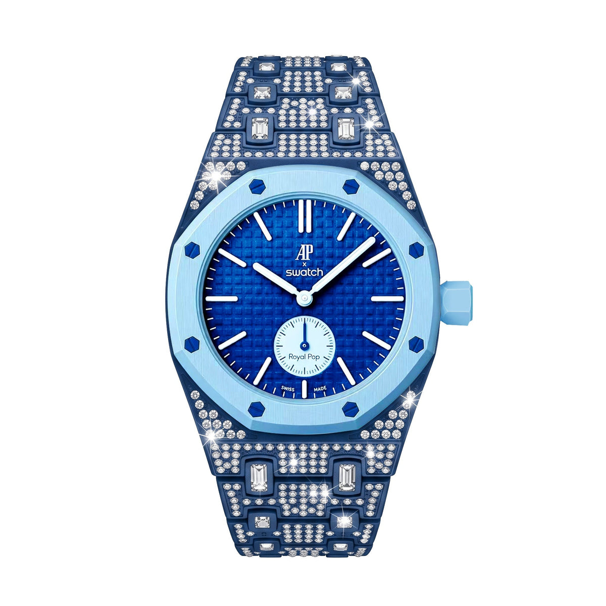 [Plus&Max]Royal Oak Pop Exclusive Bioceramic Case & Bioceramic Strap Full Diamond
