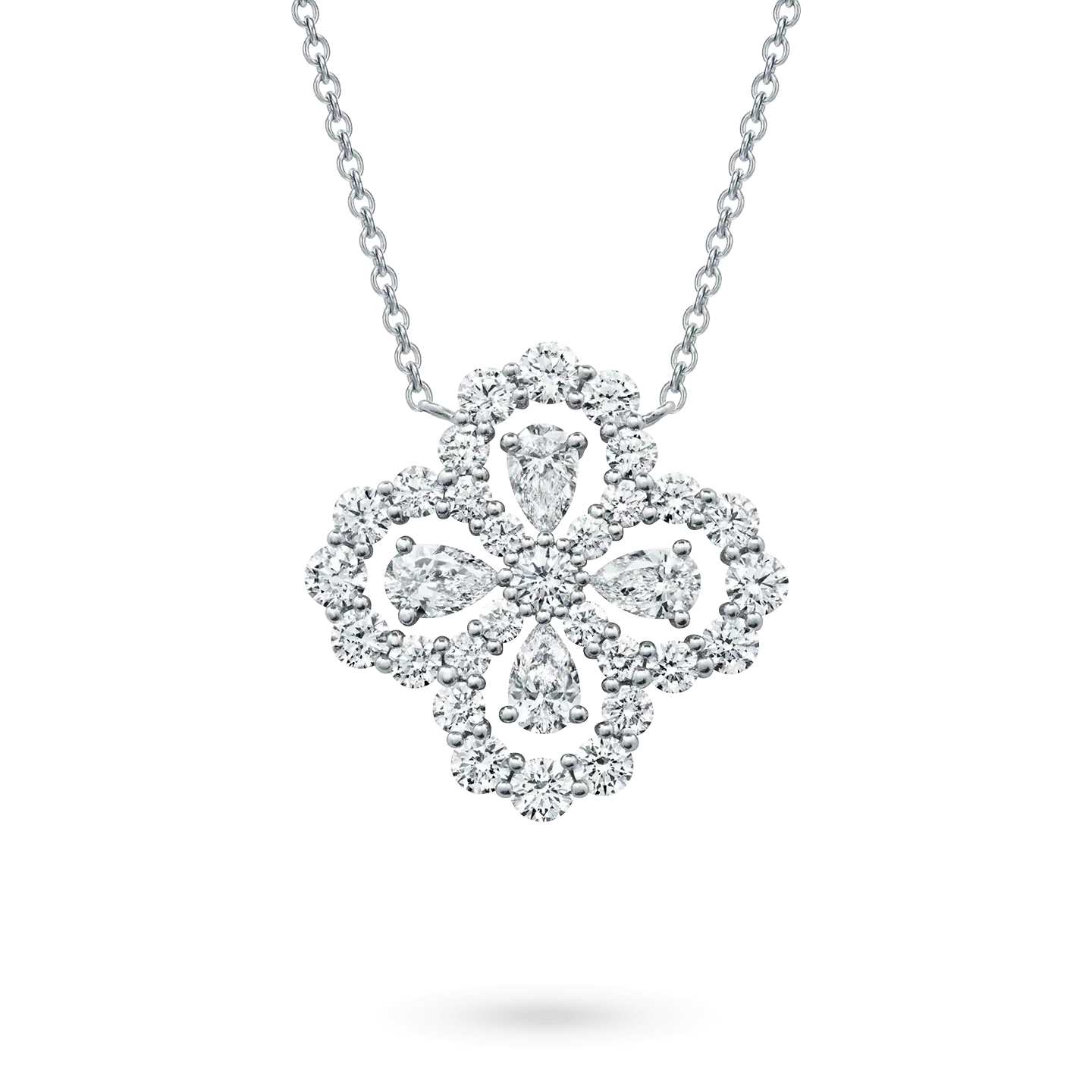 [Max Jewelry ]LOOP NECKLACE FULL MOTIF DIAMOND 16MM MULTIPLE COLORS