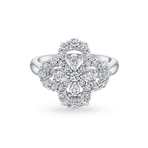 [Plus&Max]LOOP RING FULL MOTIF DIAMOND 16MM SILVE