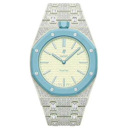 [Plus&Max]Royal Oak Pop Exclusive Bioceramic Case & Bioceramic Strap Full Diamond