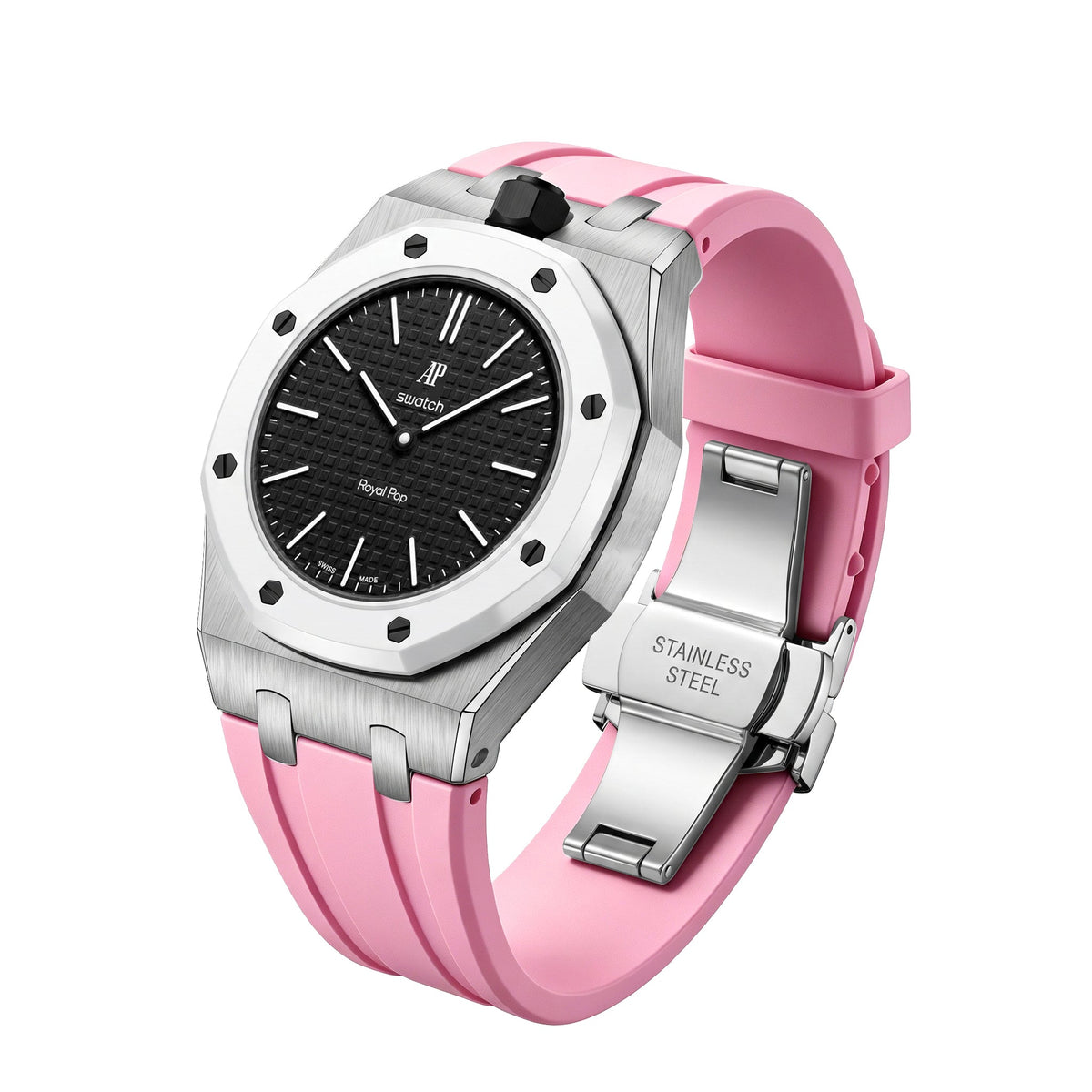 [Plus&Max]Royal Oak Pop Exclusive Steel Case & Silicone Strap With Cradle
