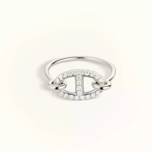 [Max Jewelry ]RONDE SMALL SILVER DIAMOND RING