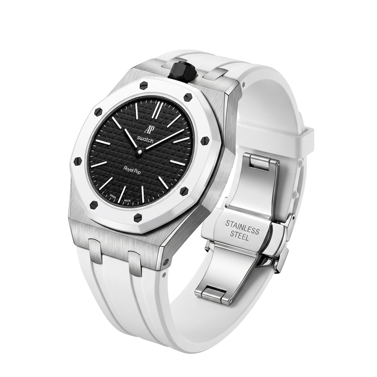 [Plus&Max]Royal Oak Pop Exclusive Steel Case & Silicone Strap With Cradle