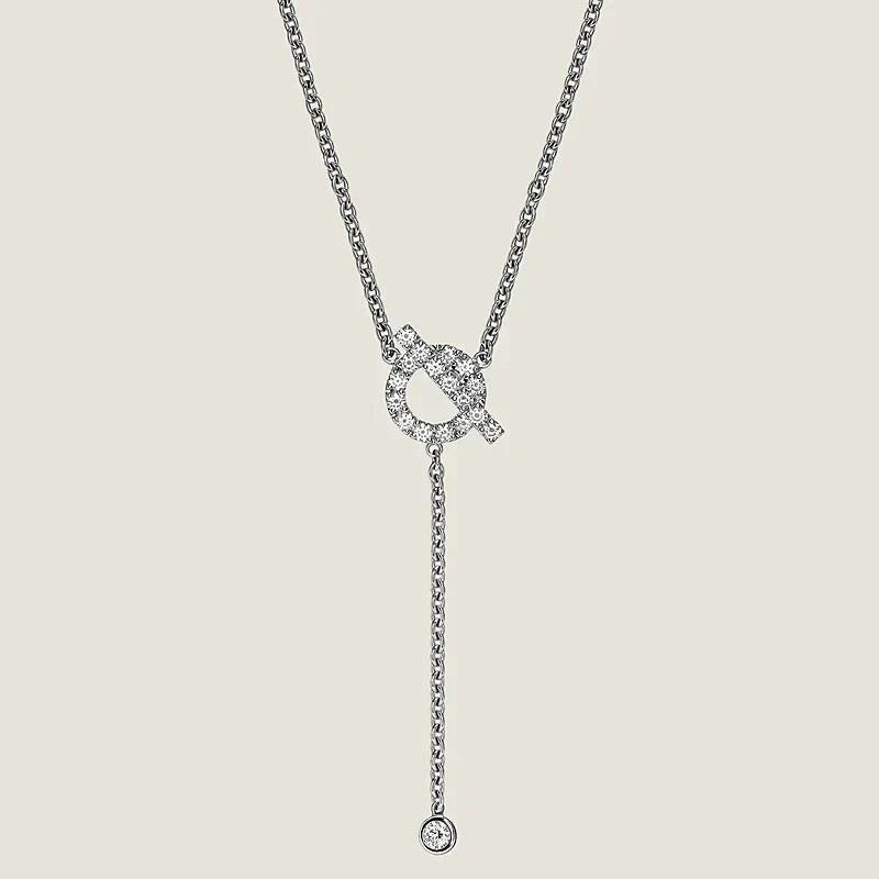[Max Jewelry ]FINESSE SILVER DIAMOND NECKLACE
