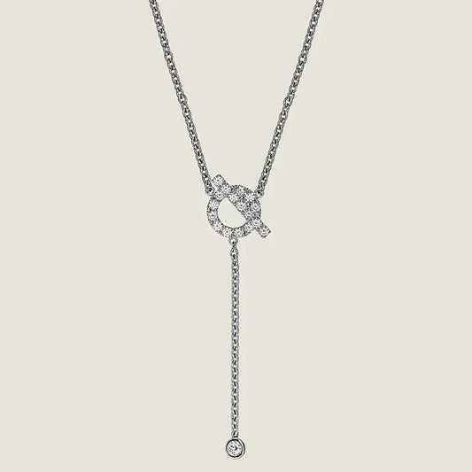 [Max Jewelry ]FINESSE SILVER DIAMOND NECKLACE