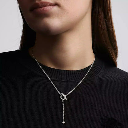 [Max Jewelry ]FINESSE SILVER DIAMOND NECKLACE