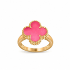 [Plus&Max]NEW CLOVER PINK ENAMEL RINGS