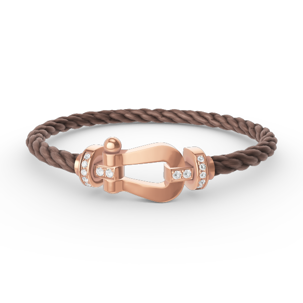 [Max Jewelry ]FORCE LARGE HORSESHOE HALF DIAMOND BRACELET ROSE GOLD