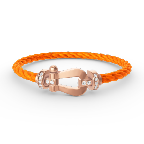 [Max Jewelry ]FORCE LARGE HORSESHOE HALF DIAMOND BRACELET ROSE GOLD