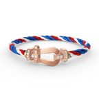 [Plus&Max]FORCE LARGE HORSESHOE HALF DIAMOND BRACELET ROSE GOLD