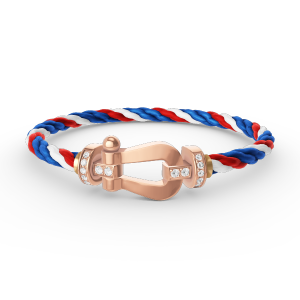 [Max Jewelry ]FORCE LARGE HORSESHOE HALF DIAMOND BRACELET ROSE GOLD