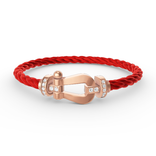 [Max Jewelry ]FORCE LARGE HORSESHOE HALF DIAMOND BRACELET ROSE GOLD