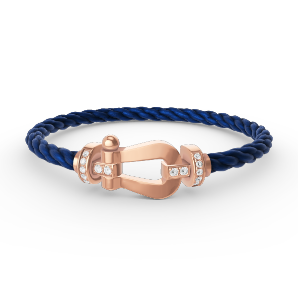 [Max Jewelry ]FORCE LARGE HORSESHOE HALF DIAMOND BRACELET ROSE GOLD