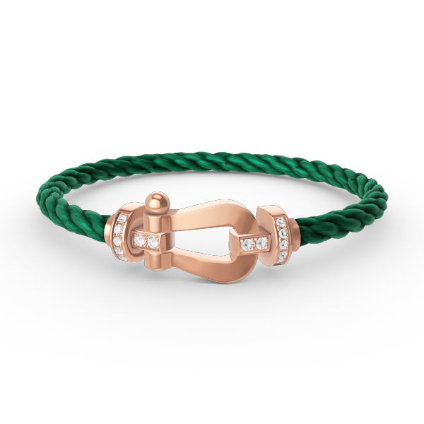 [Max Jewelry ]FORCE LARGE HORSESHOE HALF DIAMOND BRACELET ROSE GOLD