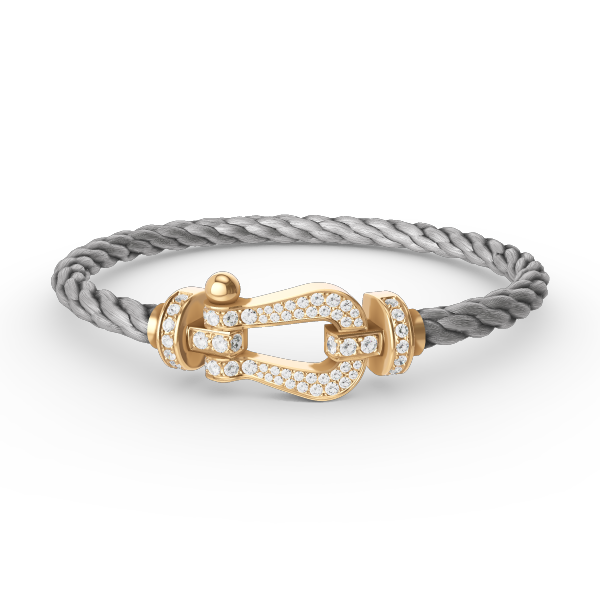 [Max Jewelry ]FORCE LARGE HORSESHOE FULL DIAMOND BRACELET GOLD