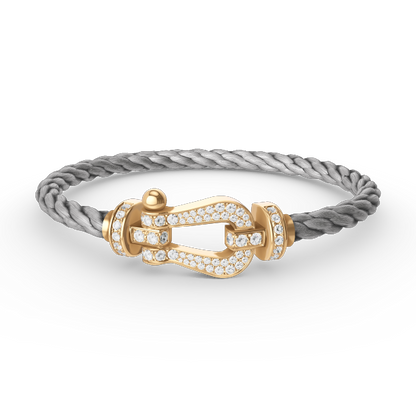 [Max Jewelry ]FORCE LARGE HORSESHOE FULL DIAMOND BRACELET GOLD