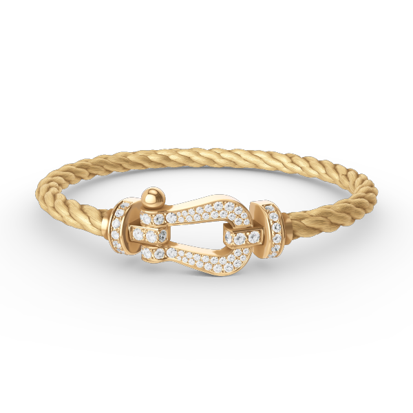 [Max Jewelry ]FORCE LARGE HORSESHOE FULL DIAMOND BRACELET GOLD