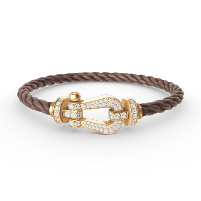 [Max Jewelry ]FORCE LARGE HORSESHOE FULL DIAMOND BRACELET GOLD